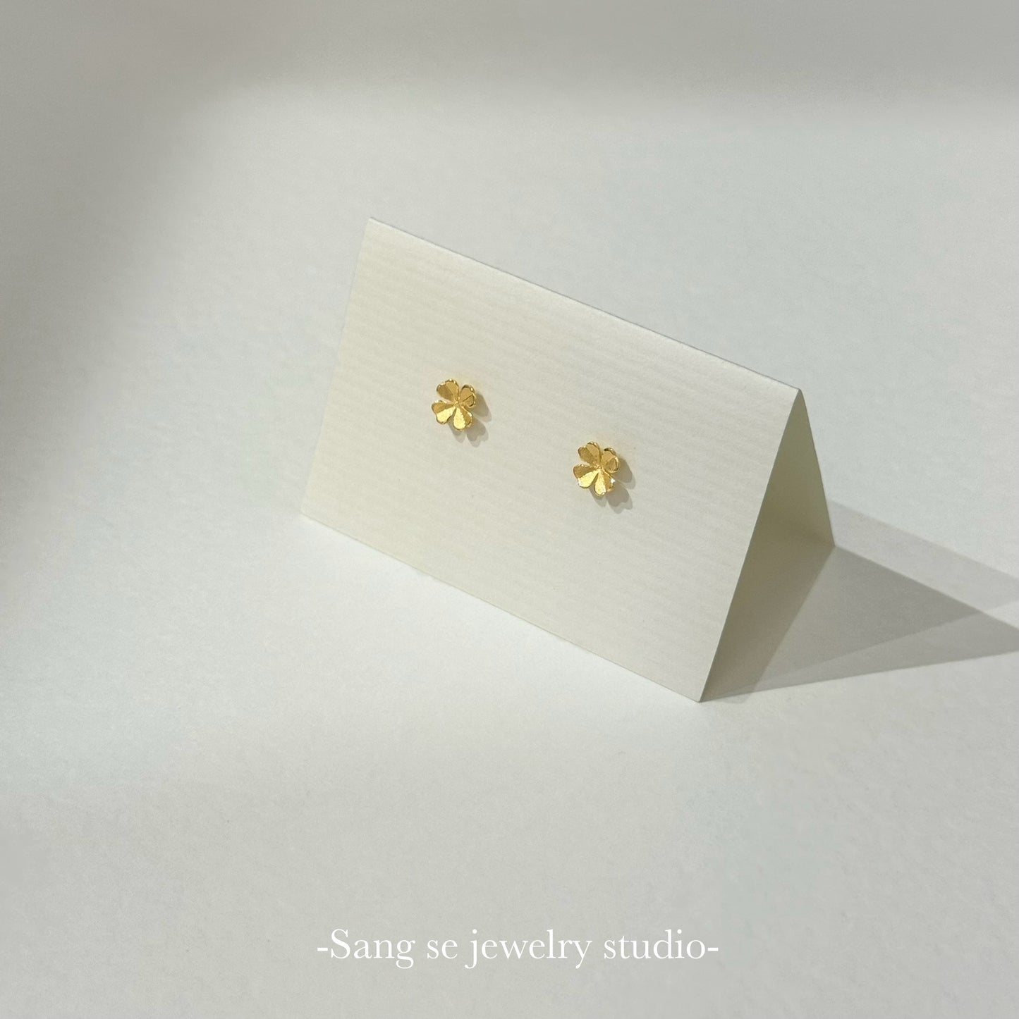 【幸運草𝐶𝑙𝑜𝑣𝑒𝑟】松室貴金屬-24k黃金耳環