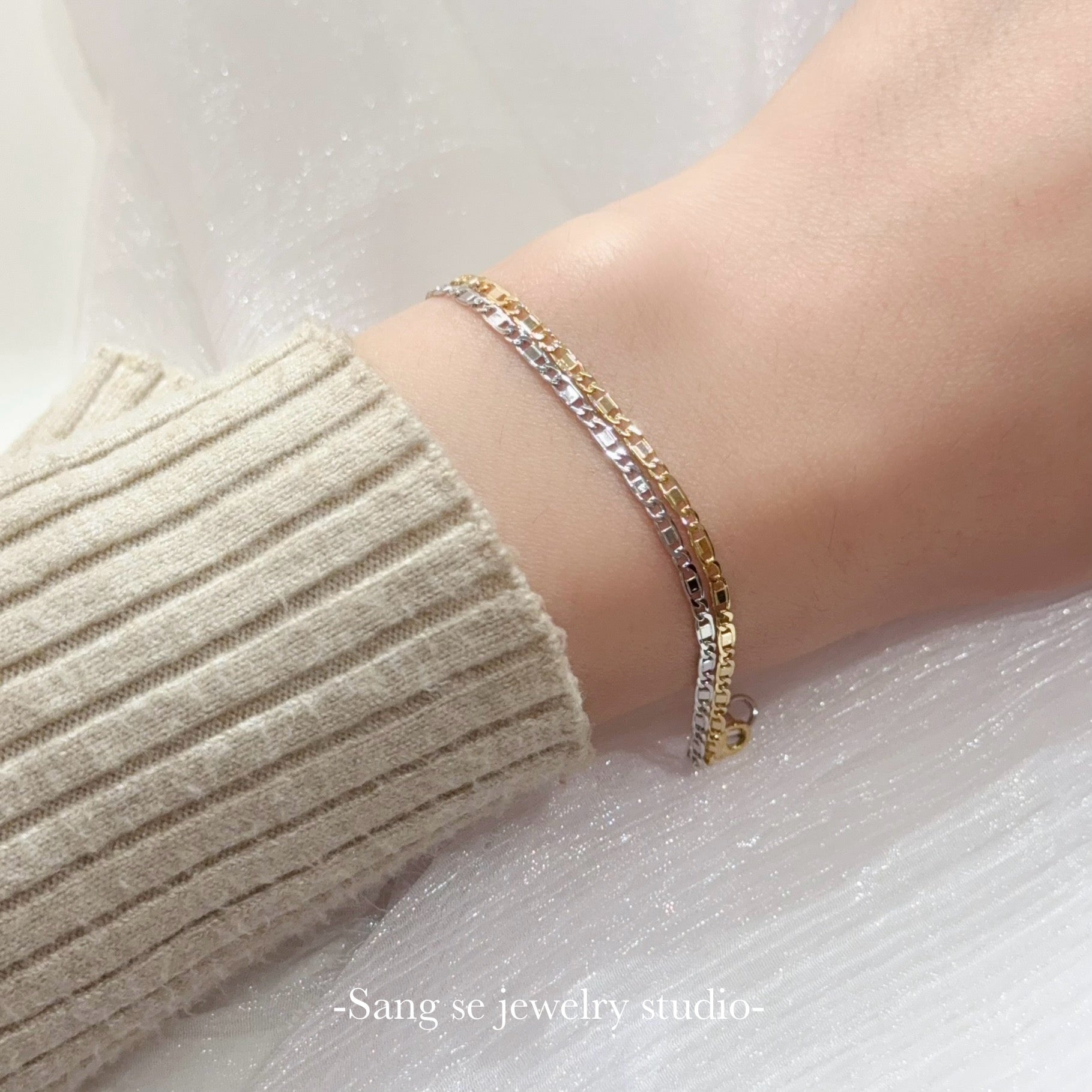 【𓊆復古小日字扁手鍊𓊇 ɢᴏᴏᴅ ᴅᴀʏs】松室貴金屬-珠寶設計工作室