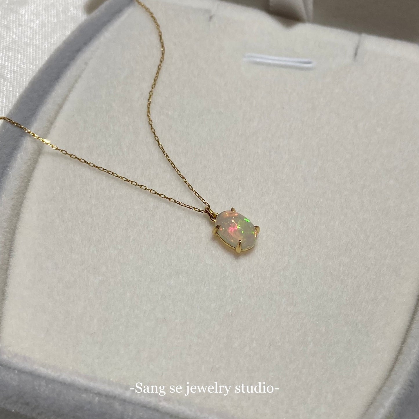 【𝒪𝓅𝒶𝓁 蛋白石墜鍊】松室貴金屬-珠寶設計工作室