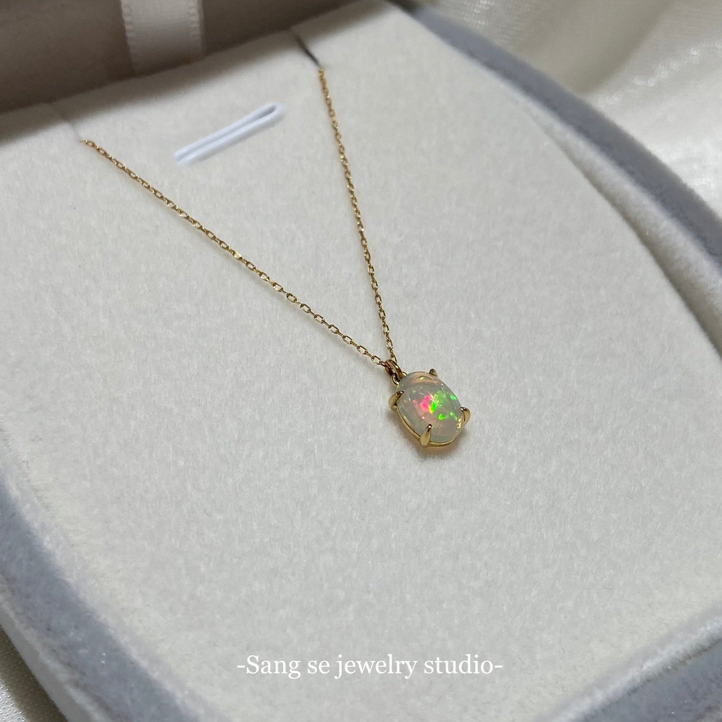 【𝒪𝓅𝒶𝓁 蛋白石墜鍊】松室貴金屬-珠寶設計工作室